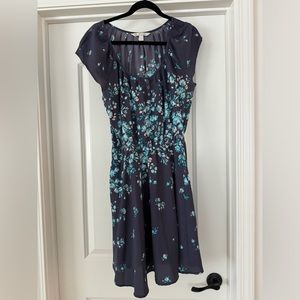 Lauren Conrad Blue and Purple Floral Dress
